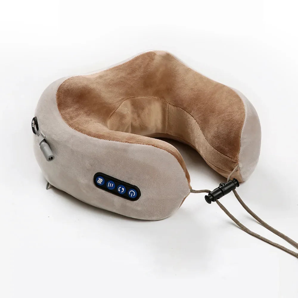 U-shaped Neck Massage Pillow Rubbing Heating Vibration Kneading Electric Neck and Shoulder Massage Protection Relaxing Massager